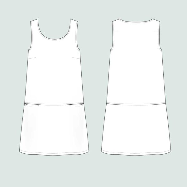 Digitales Schnittmuster A-Linien Kleid